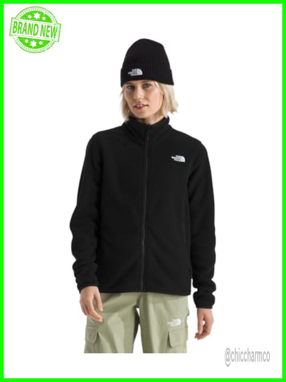 Women's Glacier Fleece Jacket Zip Hand Pockets Stretch Collar Cuffs Hem